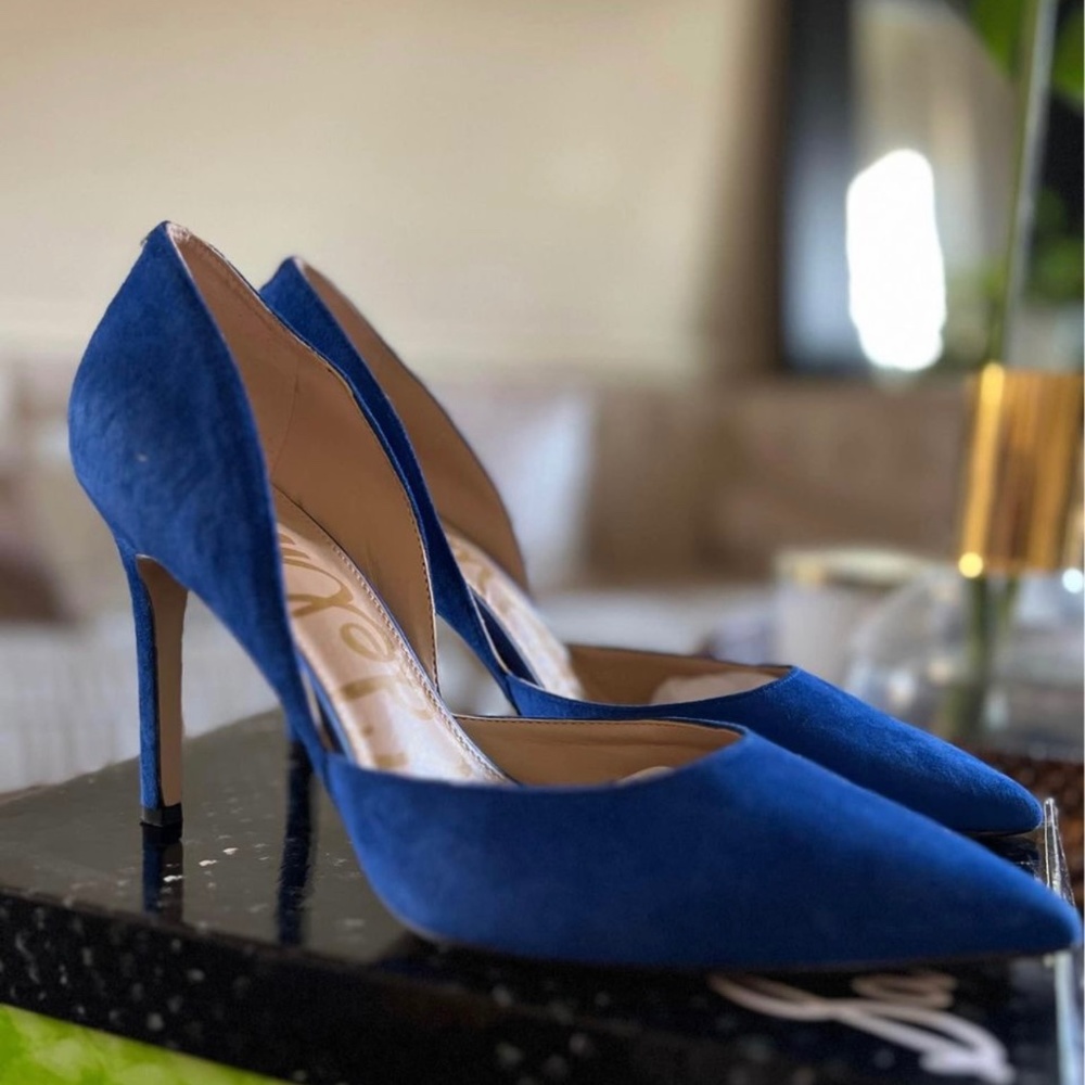 Sam Elderman D’Orsay Pumps Size 9 Cobalt Blue